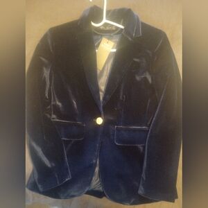 Beautiful Blue Velvet Blazer NWT